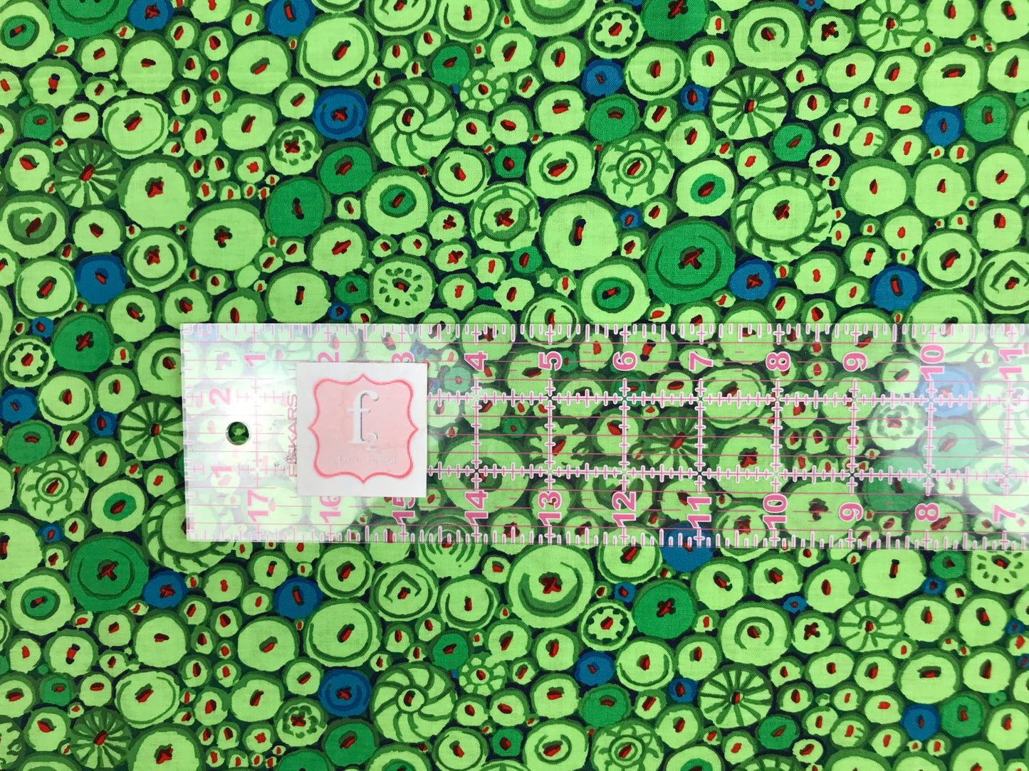 Buttons Mosaic Green - Kaffe Fassett Collective - FreeSpirit Fabric - 100% Quilters Cotton