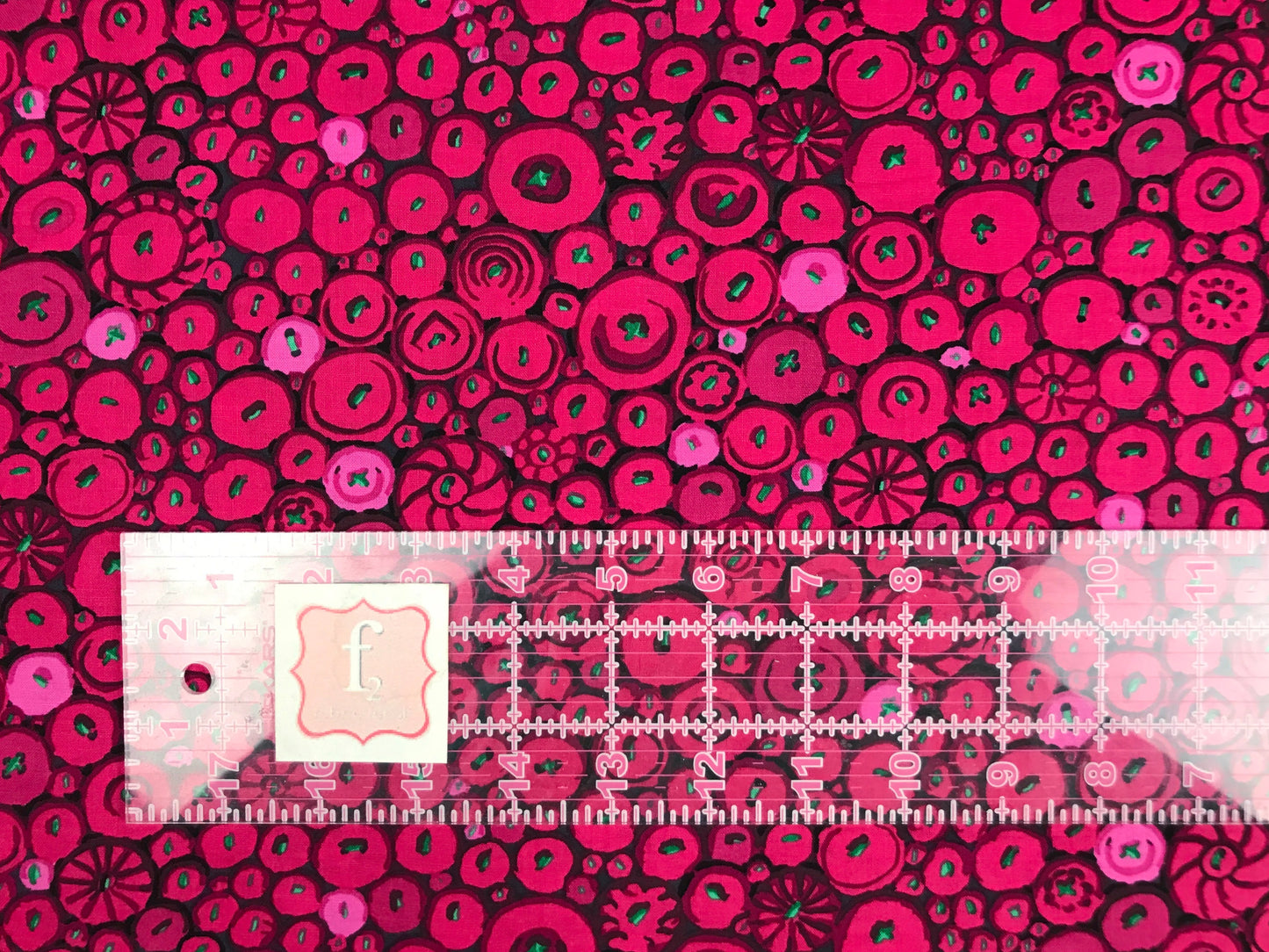 Buttons Mosaic Red - Kaffe Fassett Collective - FreeSpirit Fabric - 100% Quilters Cotton