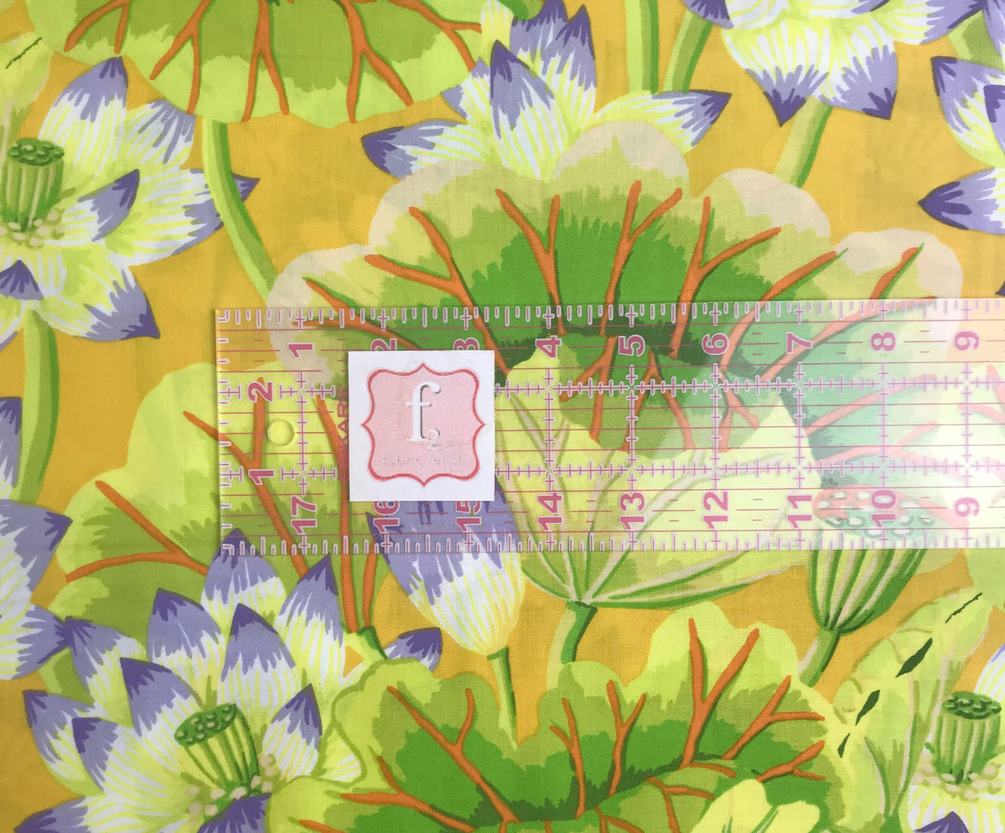 Freespirit - Kaffe Fassett Collective - Lake Blossoms Yellow - Quilters Cotton Fabric
