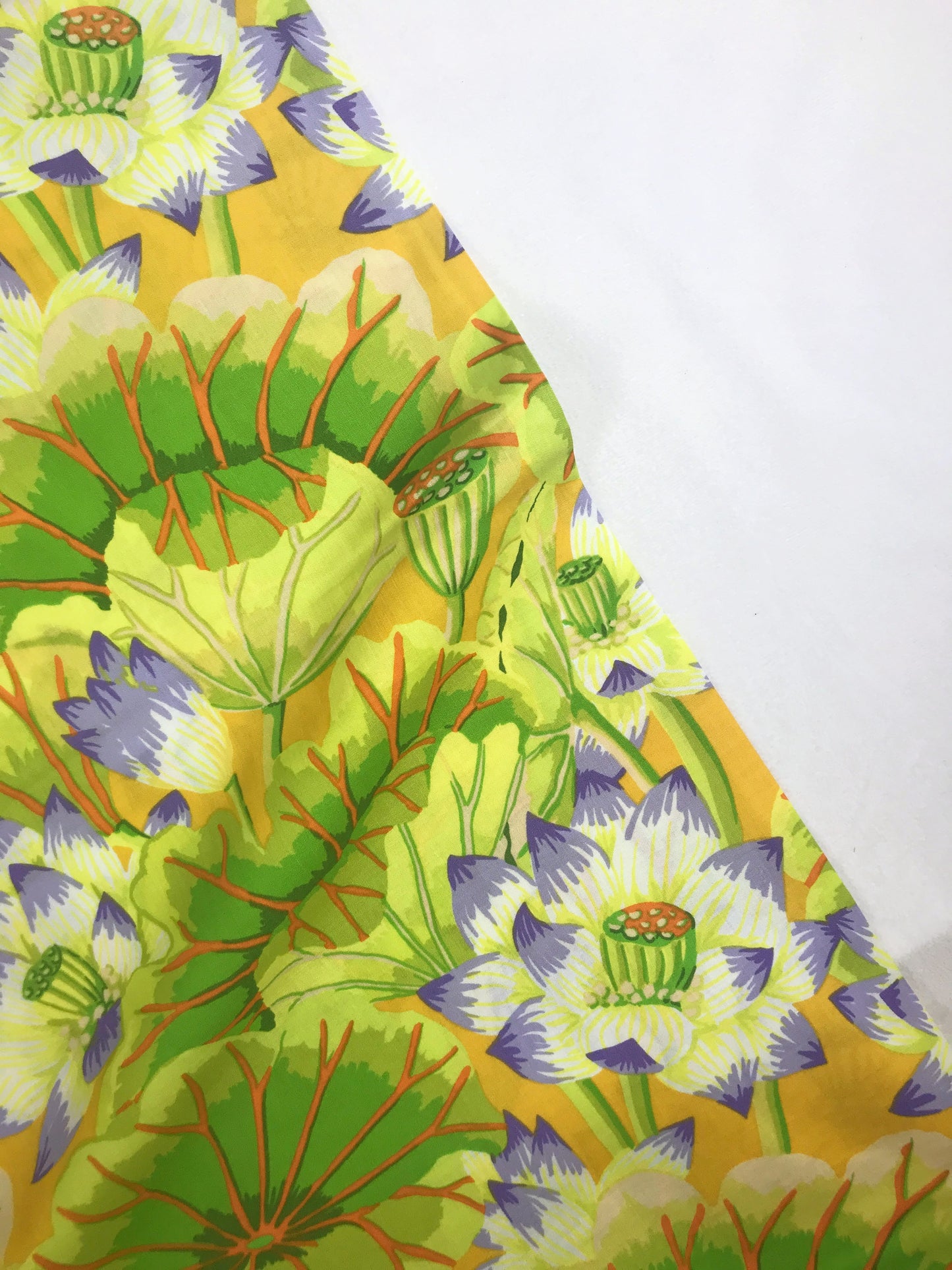 Freespirit - Kaffe Fassett Collective - Lake Blossoms Yellow - Quilters Cotton Fabric