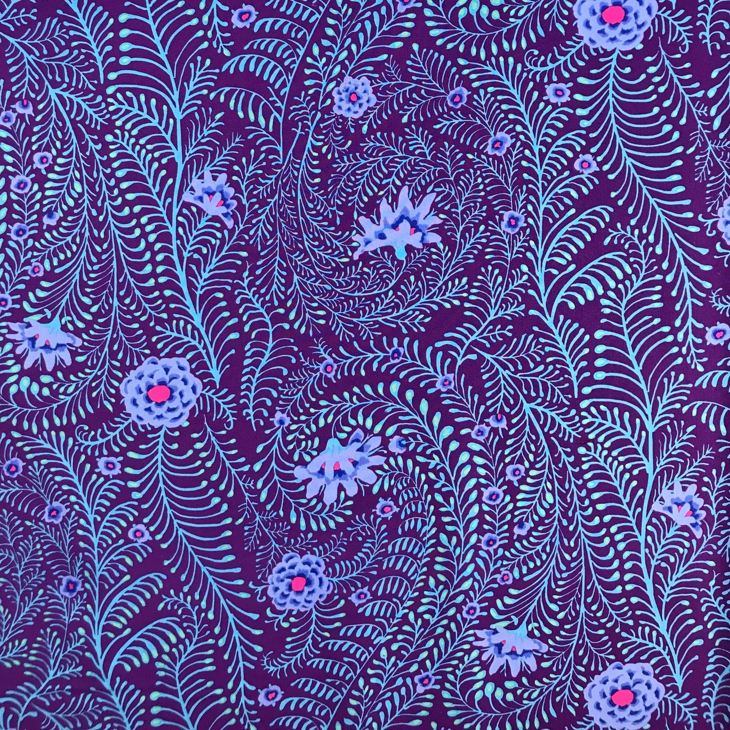 Ferns Purple Kaffe Fassett Fabric Fetish