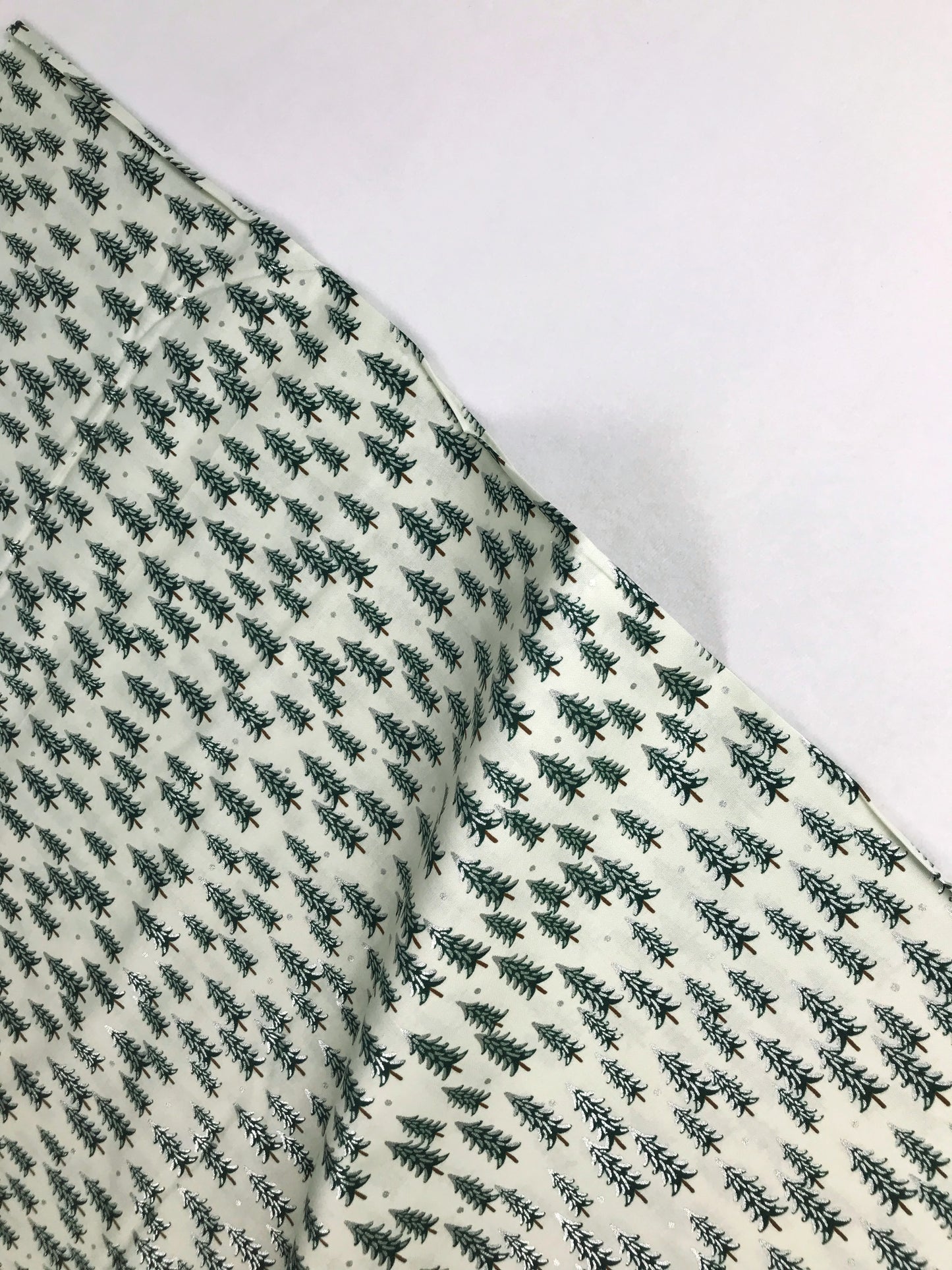 Rifle Paper Co - Cotton + Steel - Holiday Classics - Fir Trees Silver Metallic