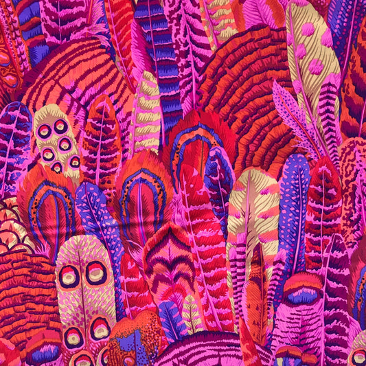 Kaffe Fassett Feathers Red Fabric Fetish