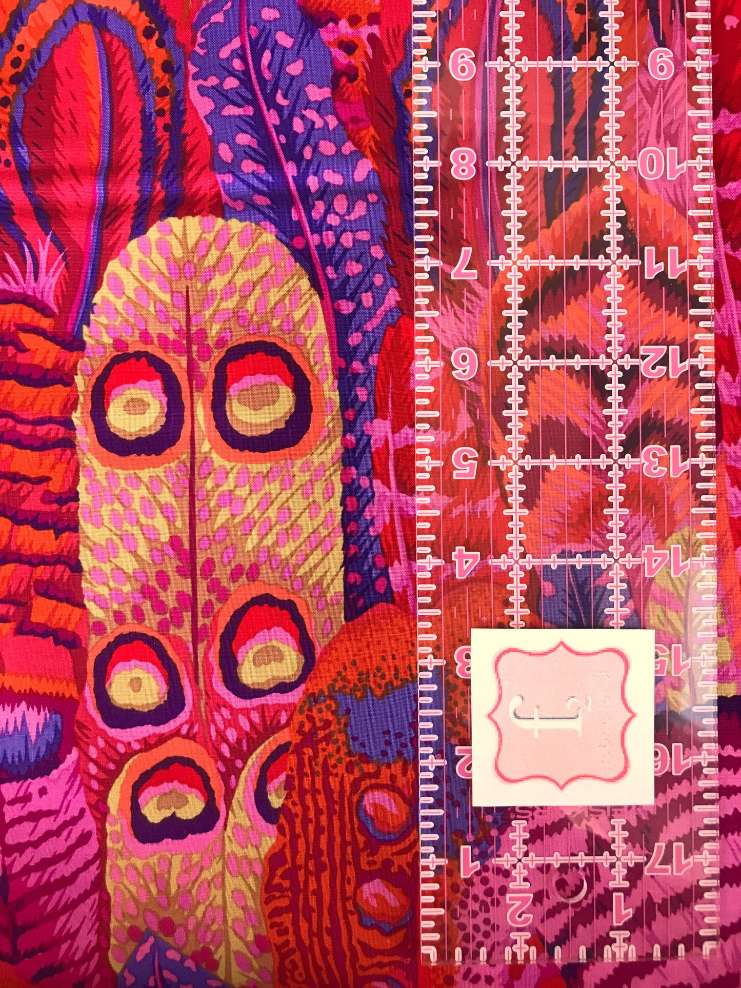 Feathers Red - Kaffe Fassett Collective Classics Collection - FreeSpirit Fabric - PWPJ055 - 100% Quilters Cotton