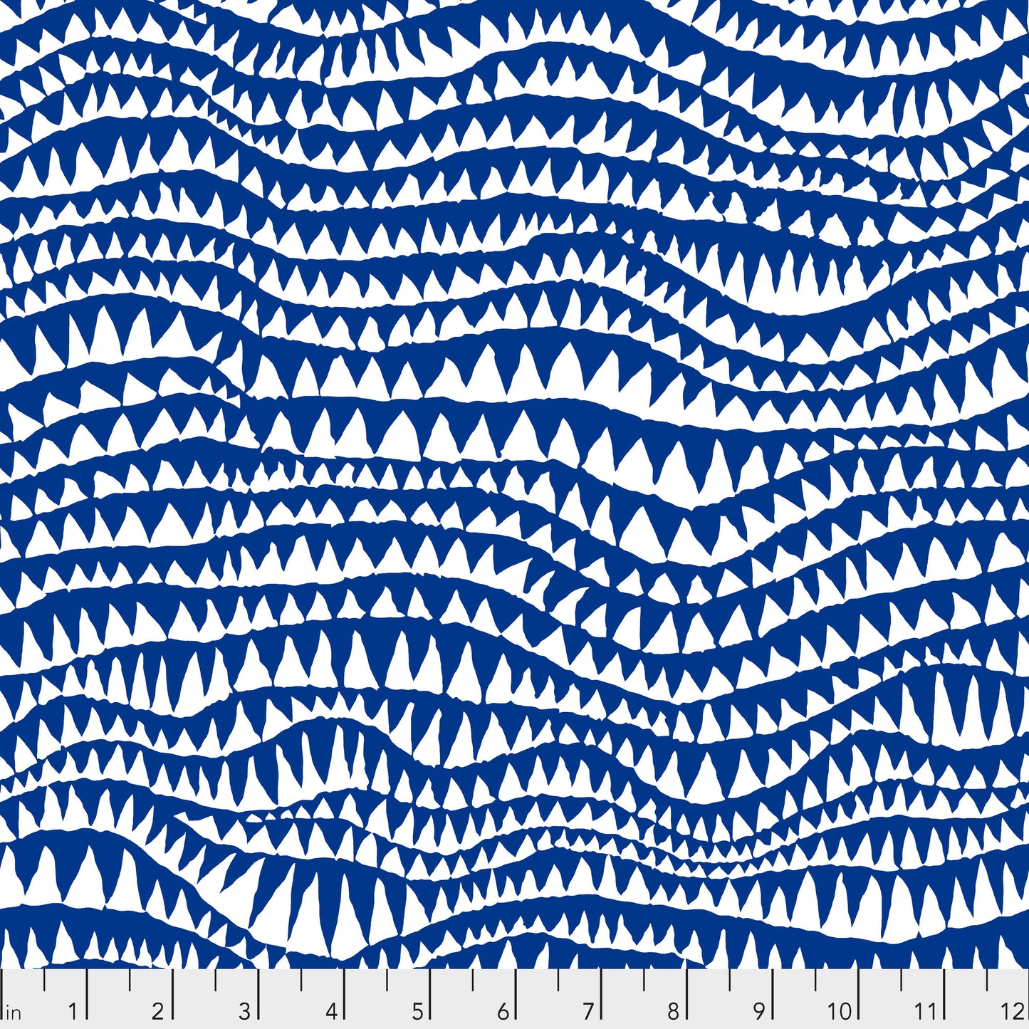 Freespirit - Kaffe Fassett Collective - Brandon Mably - Sharks Teeth Cobalt