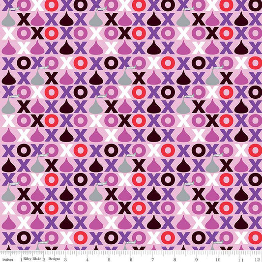 Celebrate with Hershey Valentine's Day Hugs & Kisses Pink Sparkle Riley Blake Fabric Fetish