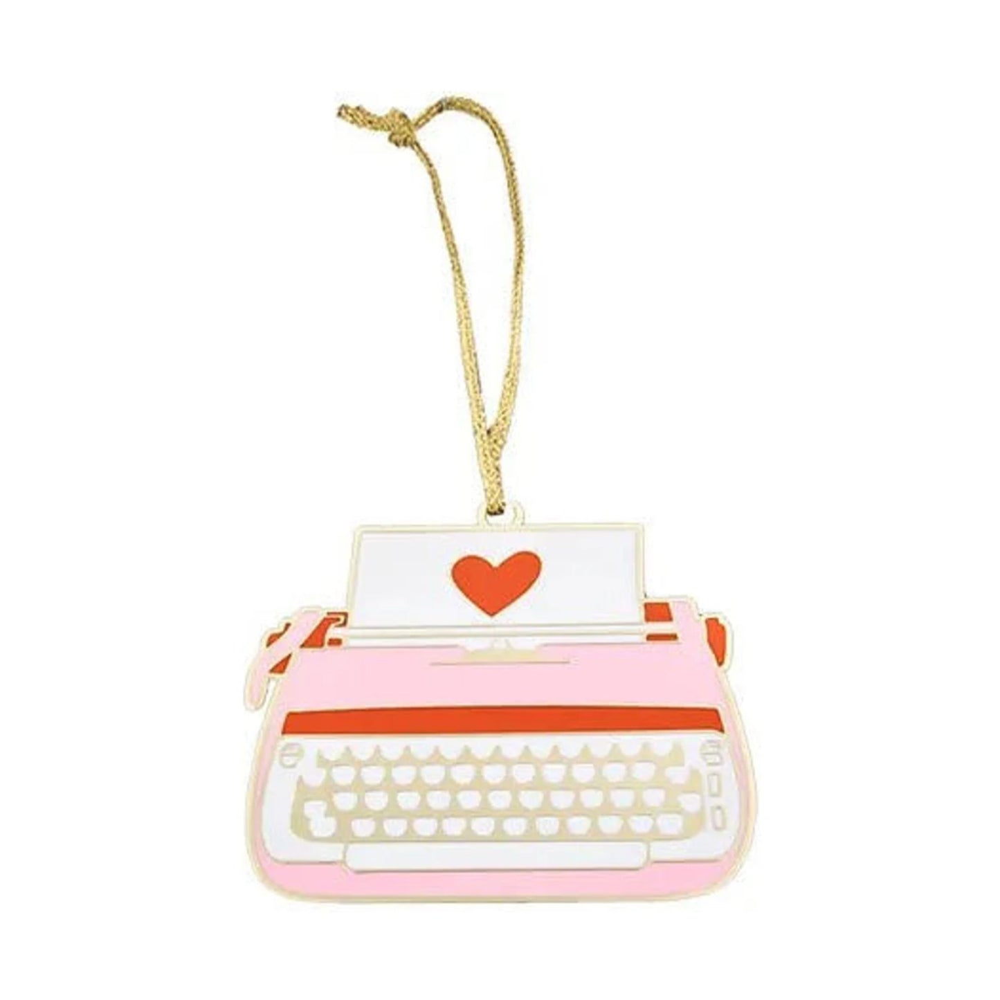 Ruby Star Society Enamel Christmas Ornaments typewriter love fabric fetish