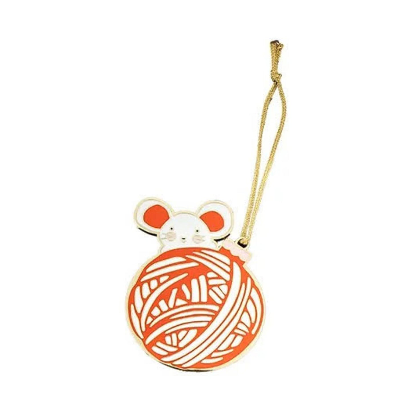Ruby Star Society Enamel Christmas Ornaments mouse ball of yarn fabric fetish