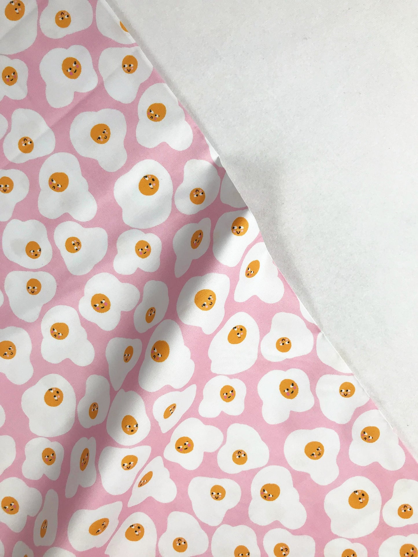 Eggs Pink Food Face Corinne Lent Paintbrush Studio Fabric 100% Quilters Cotton 120 21934 Fabric Fetish