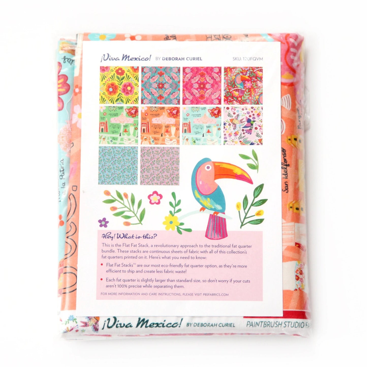 Viva Mexico 10 pcs Fat Quarter Bundle Flat Fat Stack Deborah Curiel Paintbrush Studio Fabric 100% Quilters Cotton Fabric Fetish