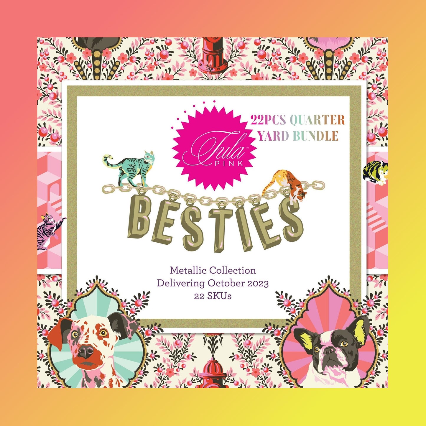 Pre-Order Besties - 22 Pcs Bundles - Tula Pink - FreeSpirit Fabrics - 100% Quilters Cotton -