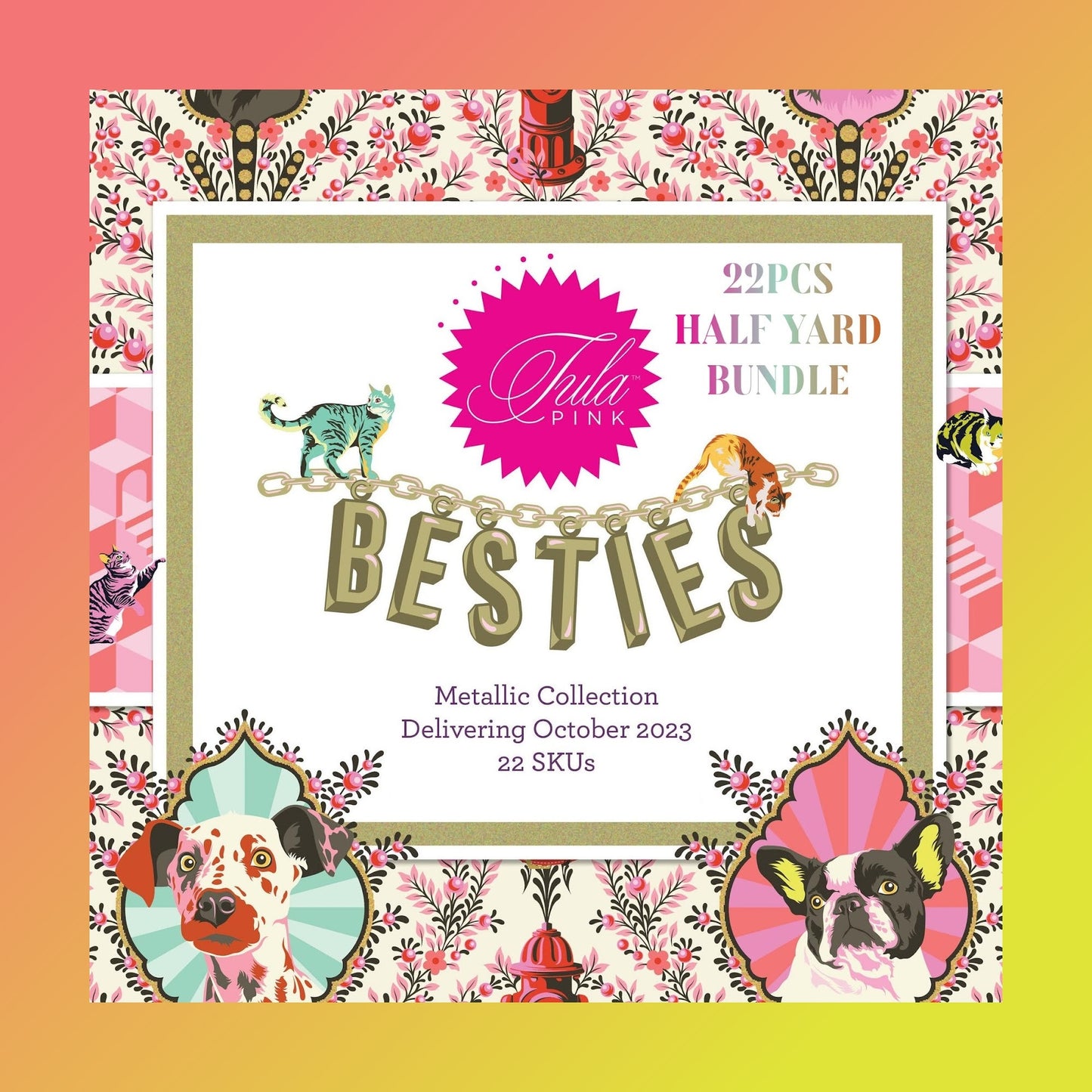 Pre-Order Besties - 22 Pcs Bundles - Tula Pink - FreeSpirit Fabrics - 100% Quilters Cotton -