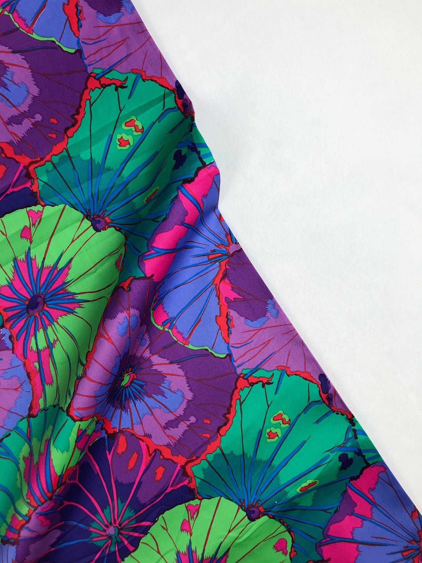 108" WIDEBACK Lotus Leaf Purple Kaffe Fassett Collective Philip Jacobs Fabric Fetish