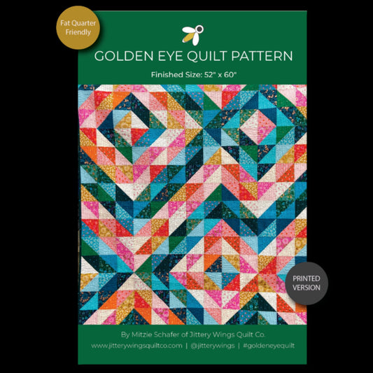 Golden Eye Quilt Pattern - Mitzie Schafer for Jittery Wings Quilt Co - Fat Quarter Friendly