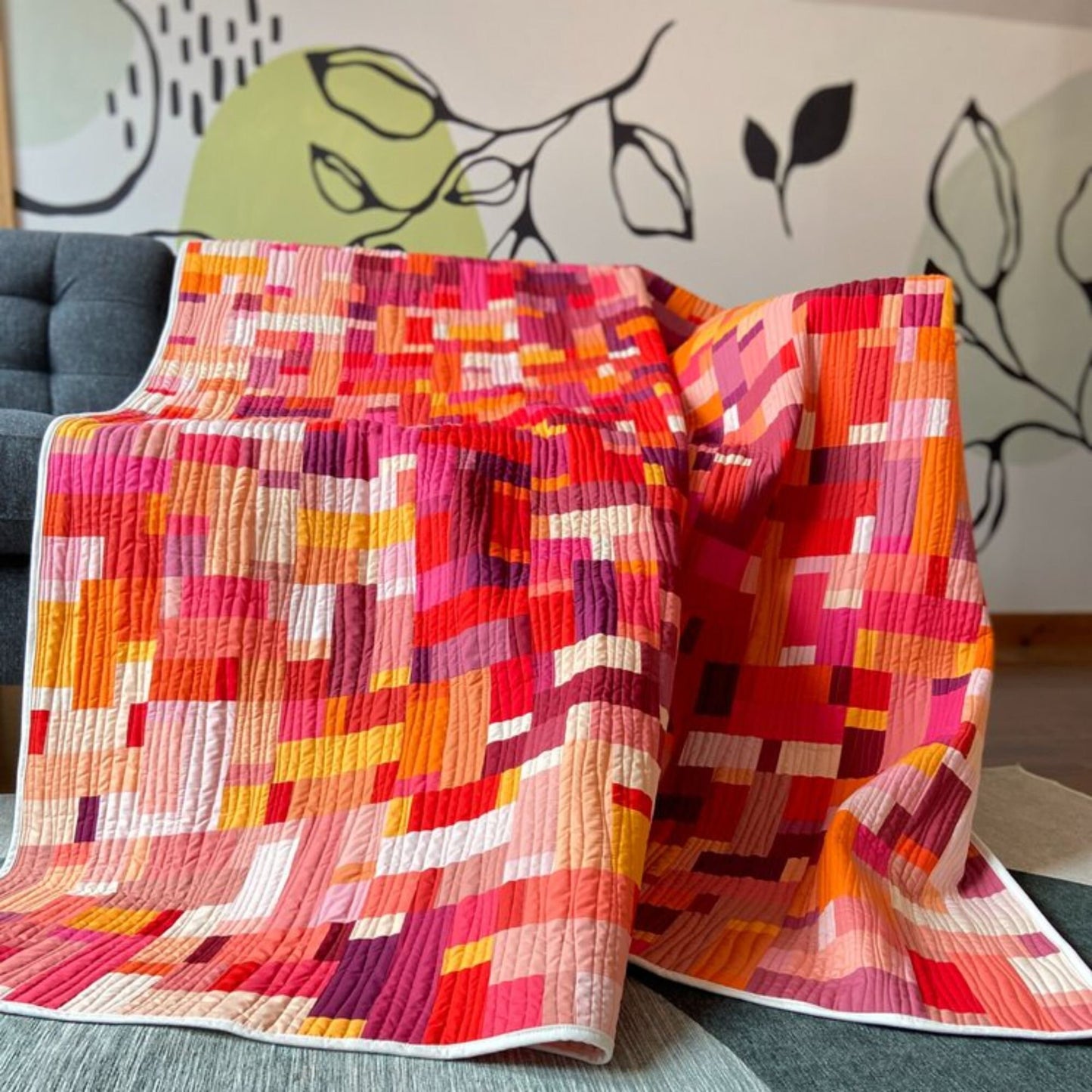 Charade Quilt Pattern - Mitzie Schafer for Jittery Wings Quilt Co - Fat Quarter, Jelly Roll And Scrap Friendly