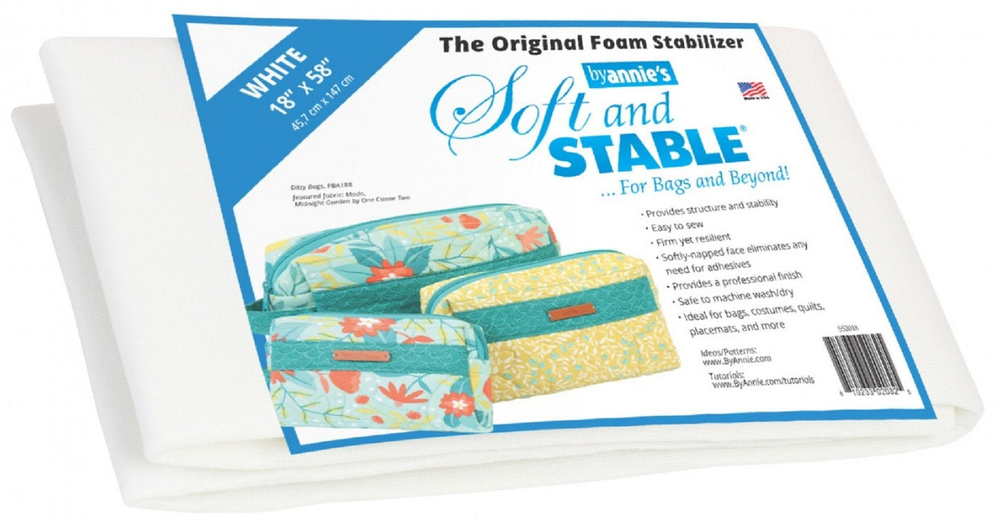 By Annie's - Soft and Stable 18"x58" - White 100% Polyester Stabilizer