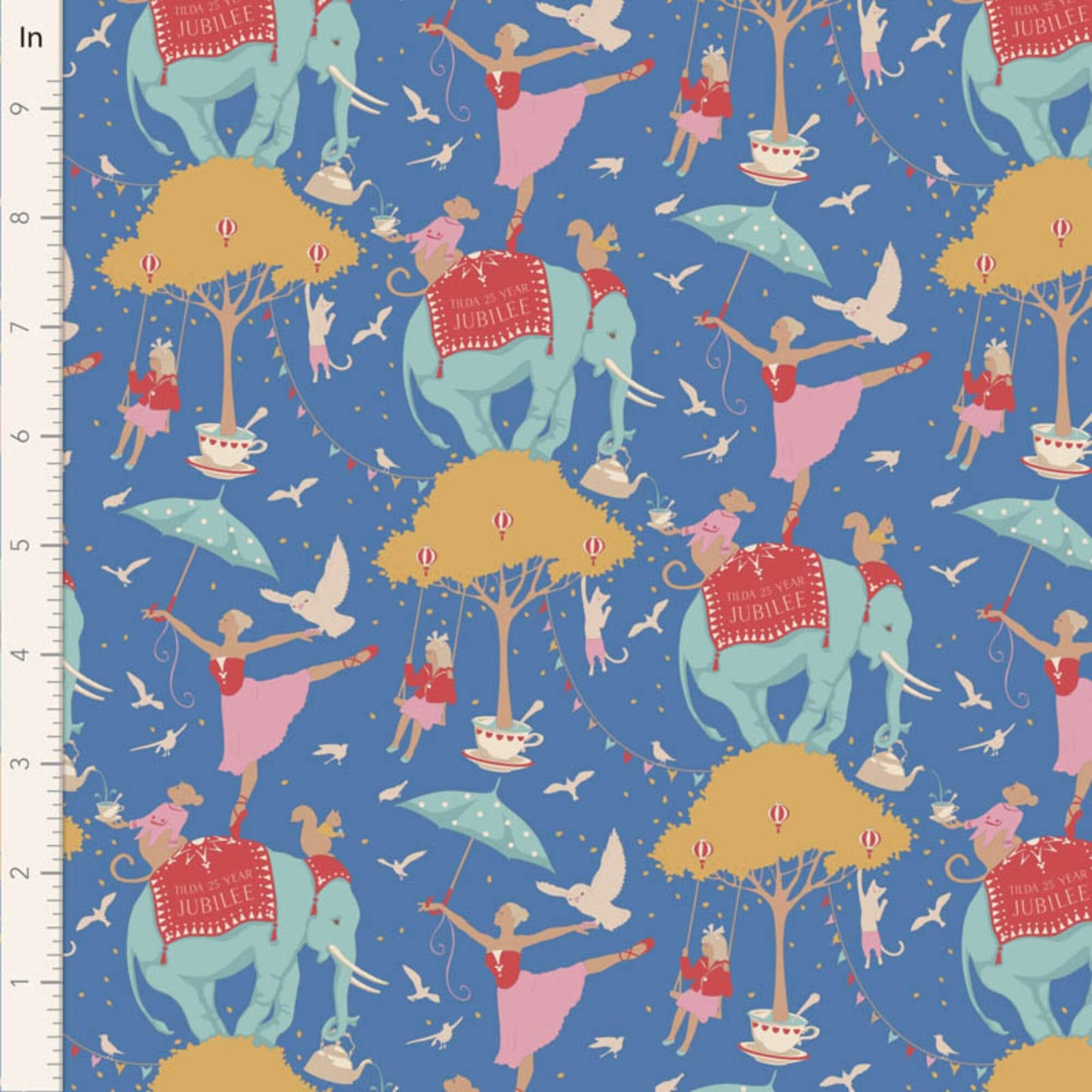 Jubilee 5 Piece Fat Quarter Bundle - Blue - Tilda Fabrics TIL300183
