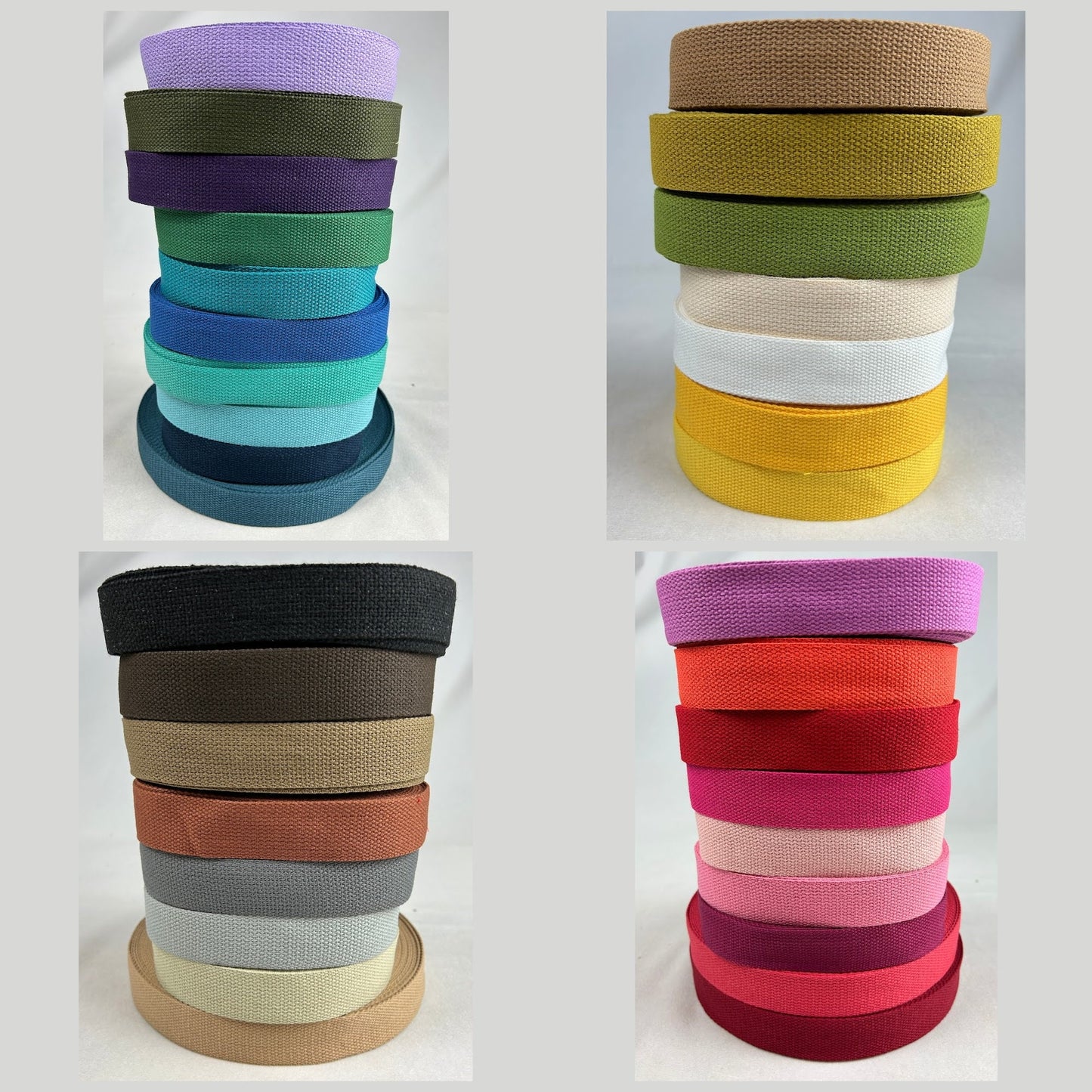 Colored Cotton Webbing 1 1/4 Inch (32mm) Wide 33 colors fabric fetish