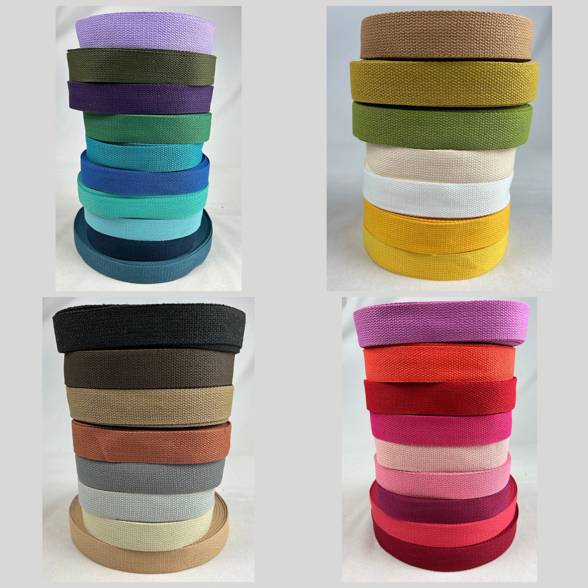 Colored Cotton Webbing 1 1/4 Inch (32mm) Wide 33 colors fabric fetish