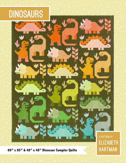 Dinosaurs Quilt Pattern - Elizabeth Hartman - 2 Sizes EH-058