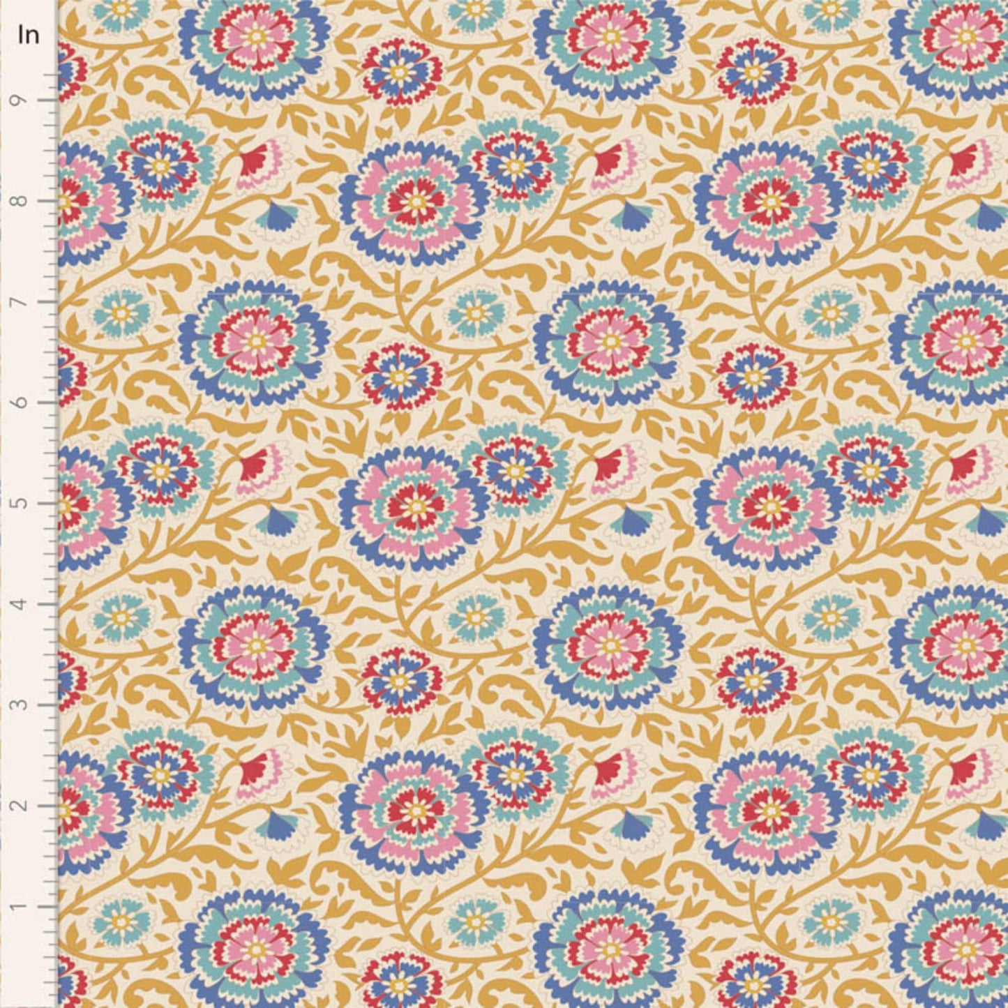 Jubilee 5 Piece Fat Quarter Bundle - Mustard/Pink - Tilda Fabrics TIL300185