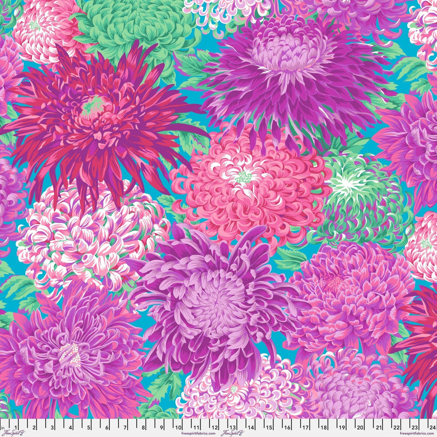 108" WIDEBACK Japanese Chrysanthemum Magenta - Kaffe Fassett Collective - Philip Jacobs