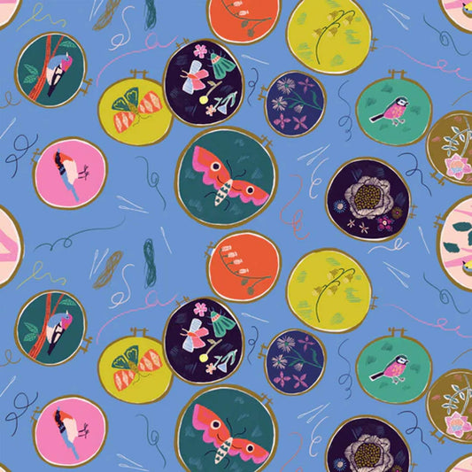 Embroidery Hoops Stitch & Sew Louise Cunningham Dashwood Studio Quilters Cotton Fabric Fetish