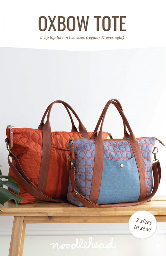 Oxbow Tote Paper Sewing Pattern - Anna Graham - Noodlehead - Regular and Overnight