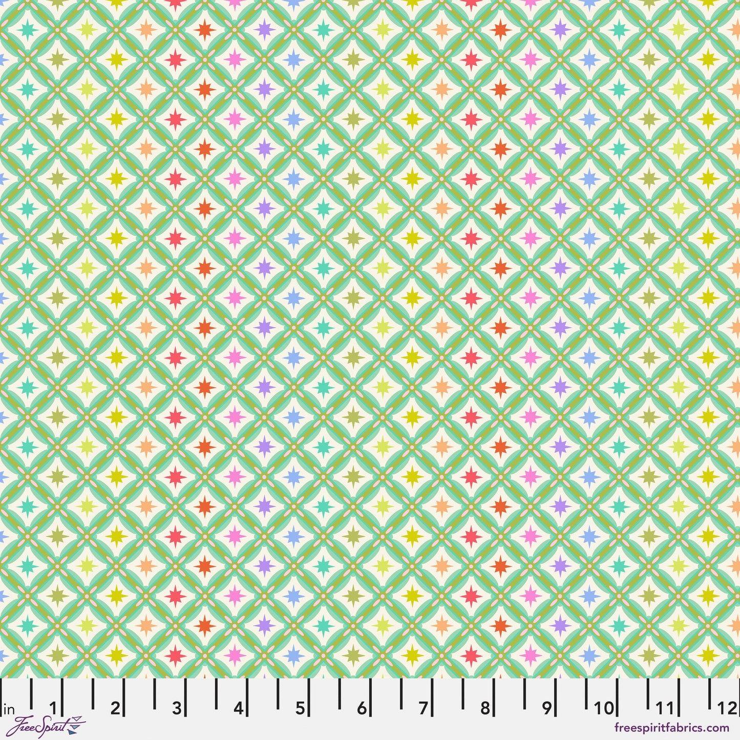 Stargazer Mint ROAR! Tula Pink Freespirit Fabrics 100% Quilters Cotton SHIPPING NOW Fabric Fetish