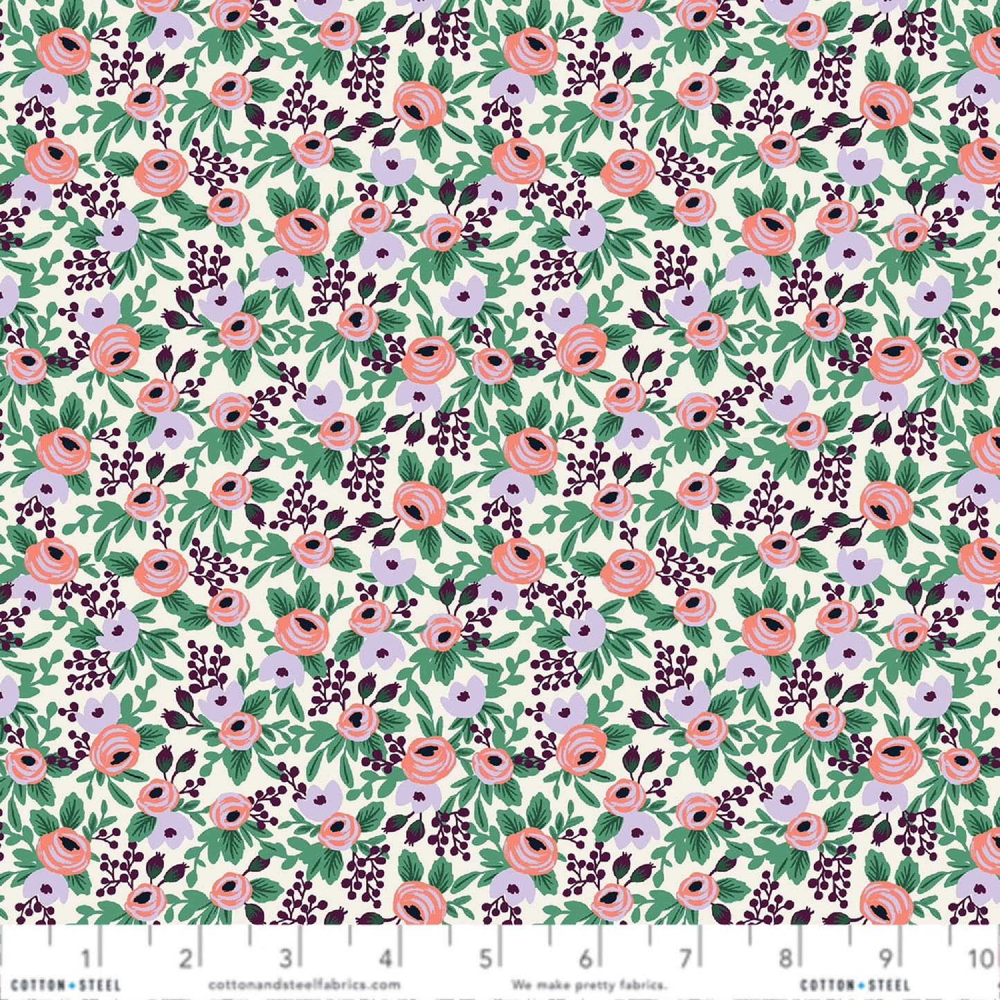 Rosa Lavender Garden Party Orchard Anna Bond Rifle Paper Co Cotton + Steel 100% Quilters Cotton Fabric Fetish