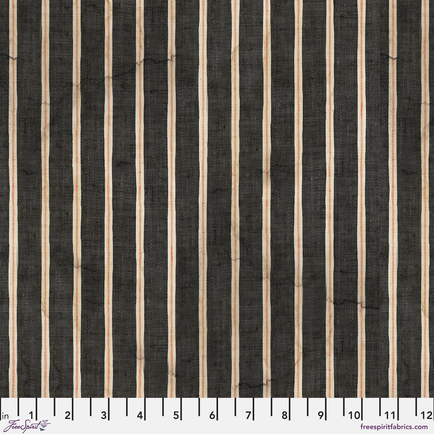 Striped Black Eclectic Elements LABORATORY Tim Holtz 100% Quilters Cotton Fabric Fetish
