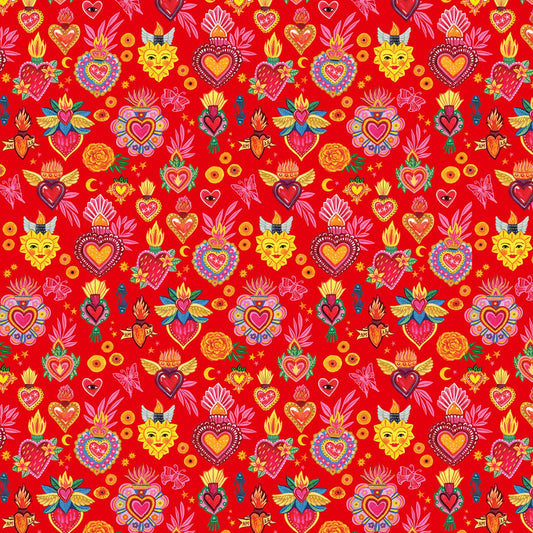 Dia De Los Muertos Mandarin Hola Frida Miriam Bos Dear Stella Fabric Quilters Cotton Fabric Fetish