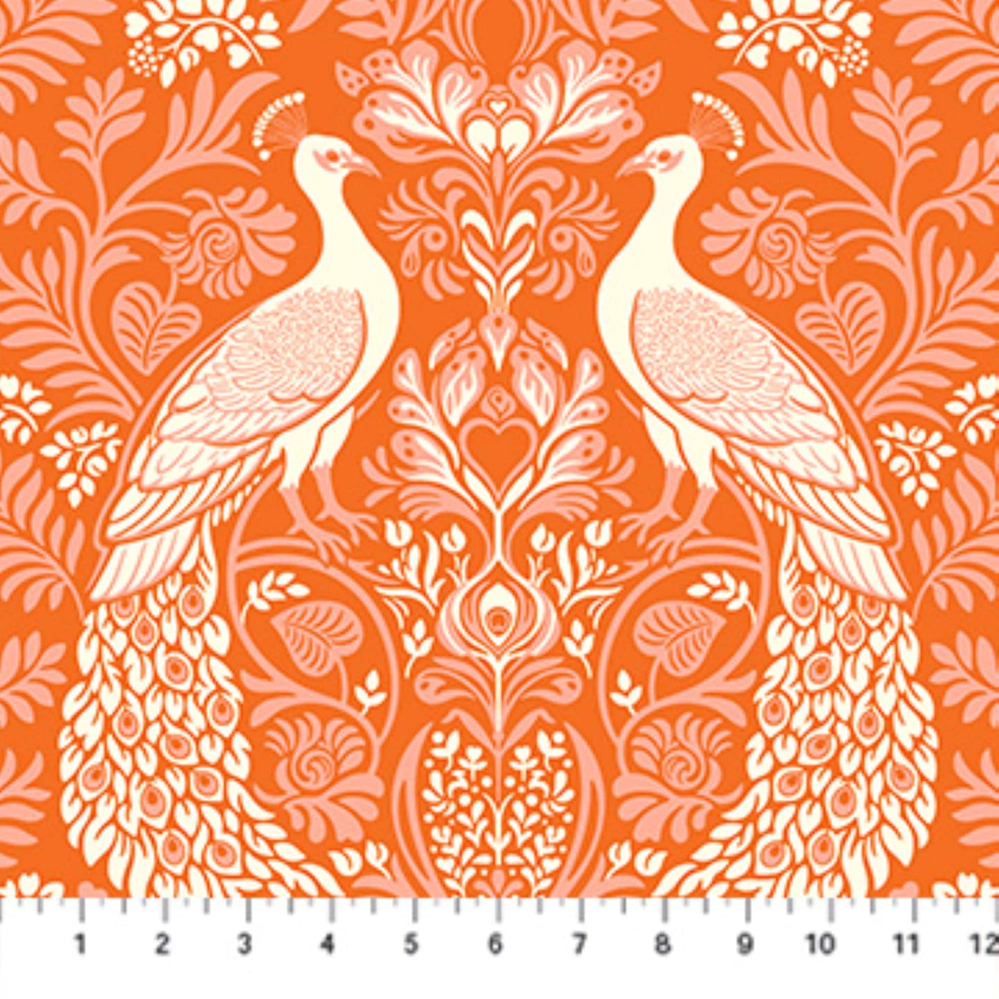 Rogues and Scoundrels Tangerine Wild Abandon Heather Bailey Figo Fabrics 100% Quilters Cotton Fabric Fetish