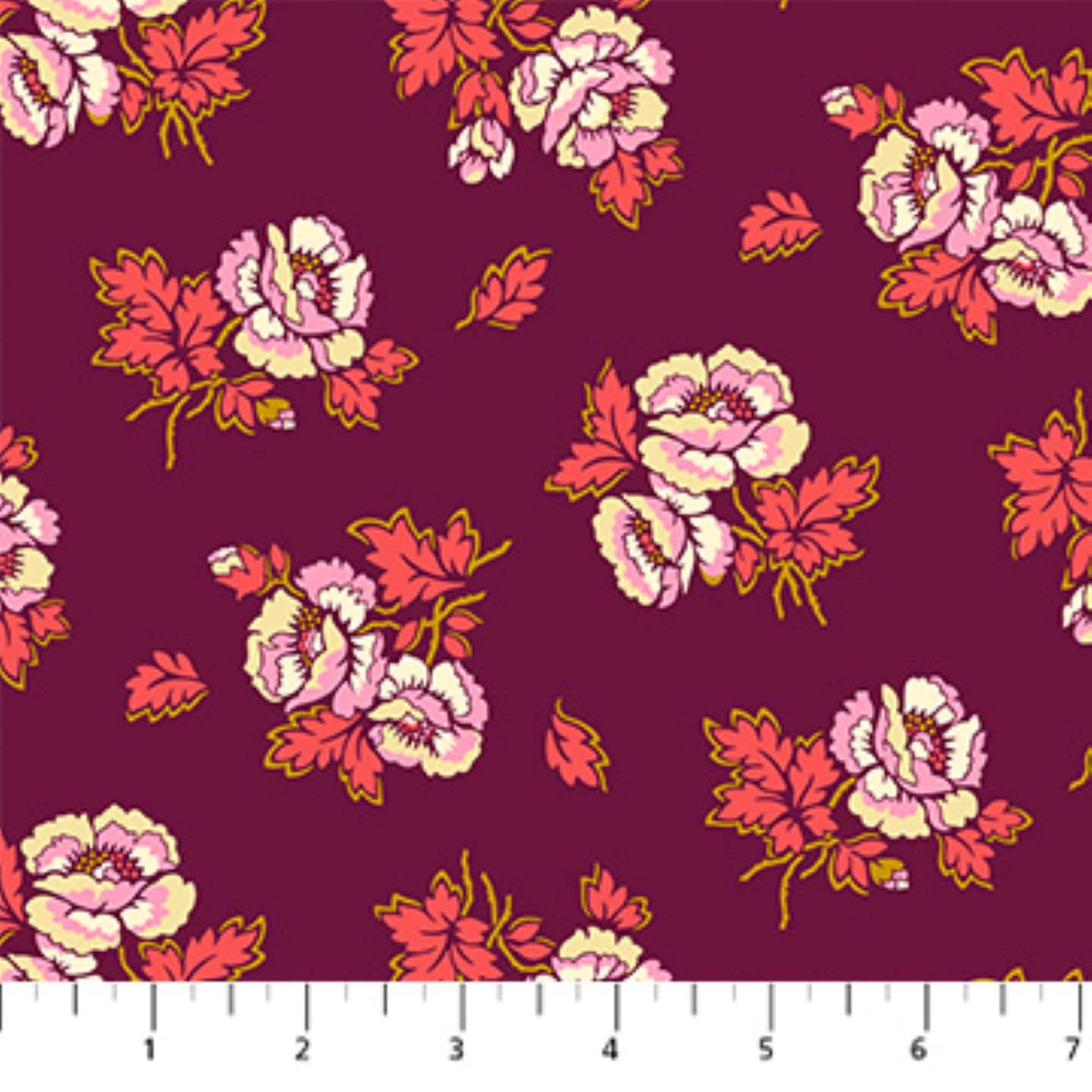 Unbound Plum Wild Abandon Heather Bailey Figo Fabrics 100% Quilters Cotton Fabric Fetish