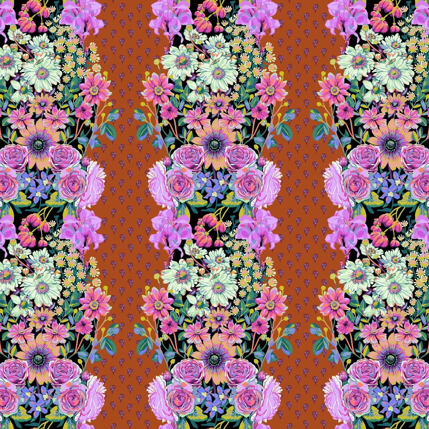 Beata's Garden Rust Good Gracious Anna Maria Horner 100% Quilters Cotton Fabric Fetish