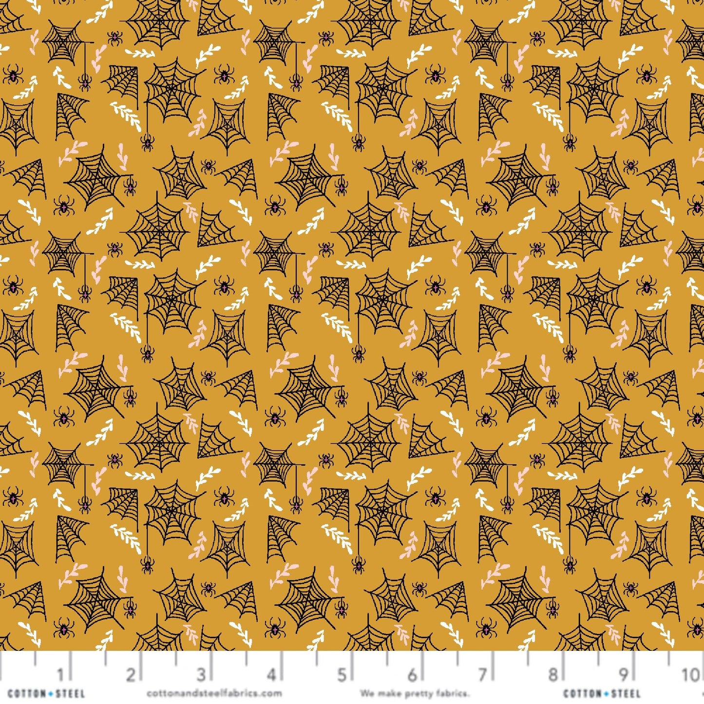 Tangled Web Glow By the Glow of the Moon by Dominika Godette for Cotton + Steel Fabrics Quilters Cotton Fabric Fetish