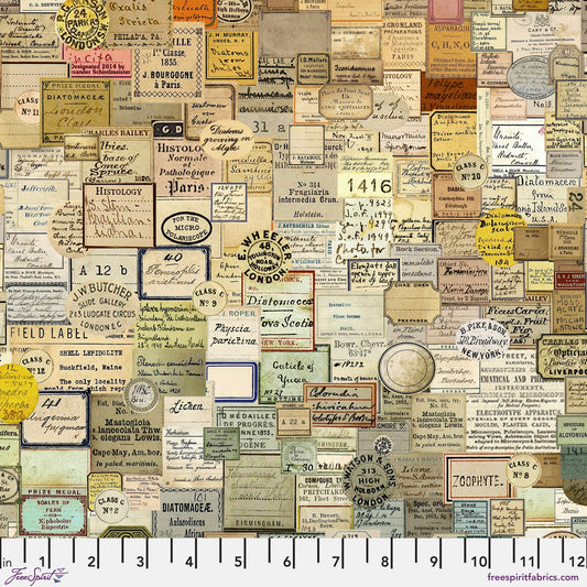 Curator Multi Eclectic Elements LABORATORY Tim Holtz 100% Quilters Cotton Fabric Fetish