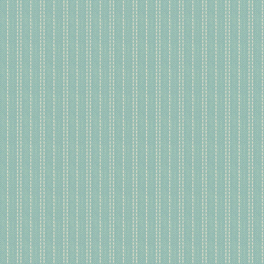 Seamstripe Teal WOVEN Creating Memories Tilda Fabric Tone Finnanger 100% Woven Quilters Cotton Fabric Fetish