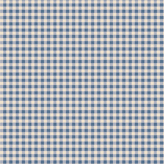 Gingham Blue WOVEN Creating Memories Tilda Fabric Tone Finnanger 100% Woven Quilters Cotton Fabric Fetish