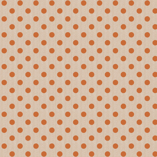 Polkadot Ginger Polka Dot WOVEN Creating Memories Tilda Fabric Tone Finnanger 100% Woven Quilters Cotton Fabric Fetish