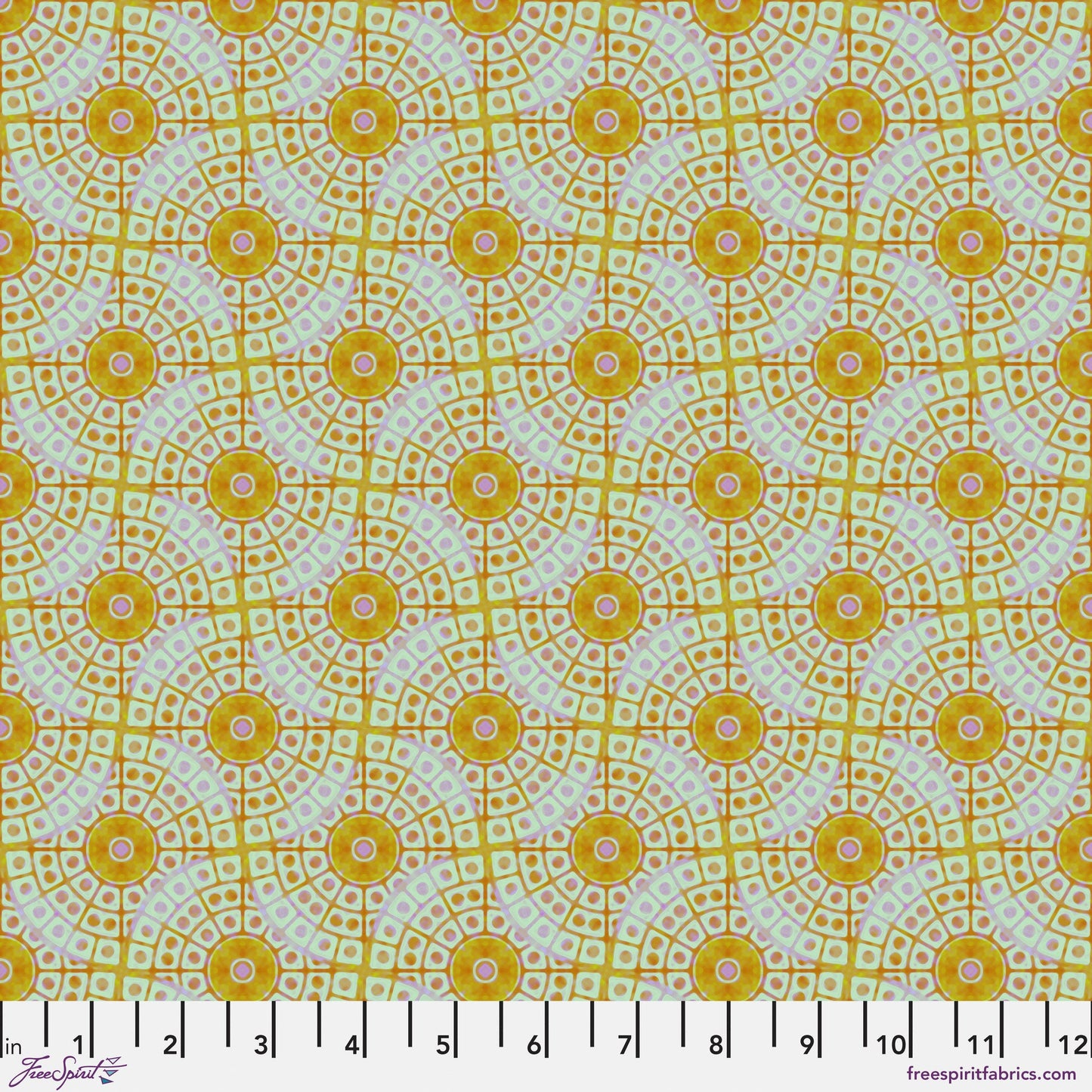 Chandelier Medium Gold Mosaic Billy Reue Freespirit Fabrics 100% Quilters Cotton Fabric Fetish