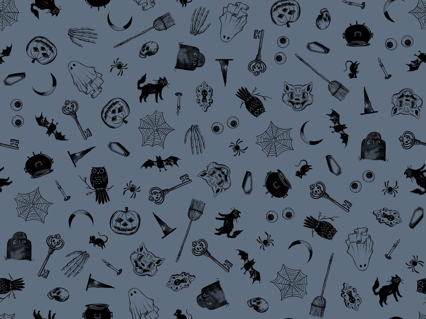 Halloween Novelty Ghostly Good Spirits Ruby Star Society Fabric Moda 100% Quilters Cotton RS5135 15 Fabric Fetish