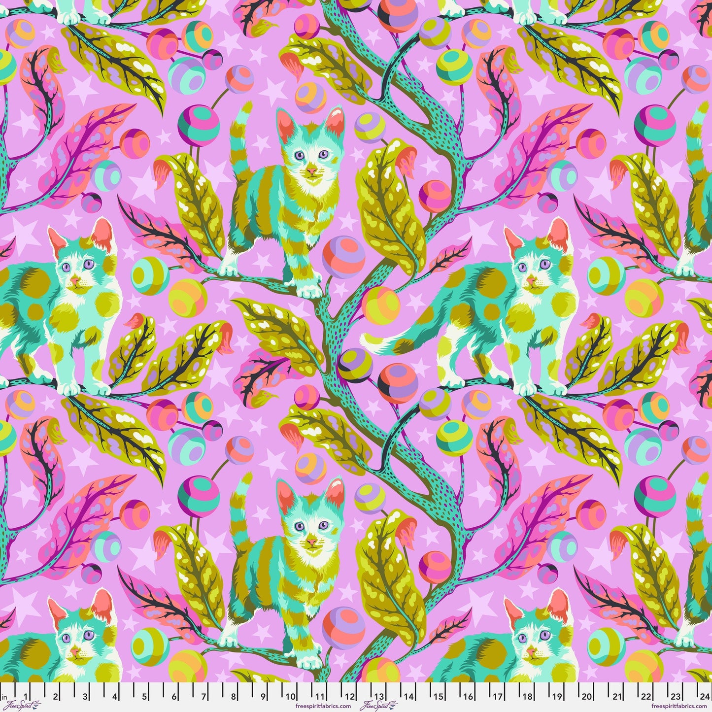 Club Kitty Electroberry Tabby Road Deja Vu Tula Pink Freespirit Fabrics 100% Quilters Cotton SHIPPING NOW Fabric Fetish
