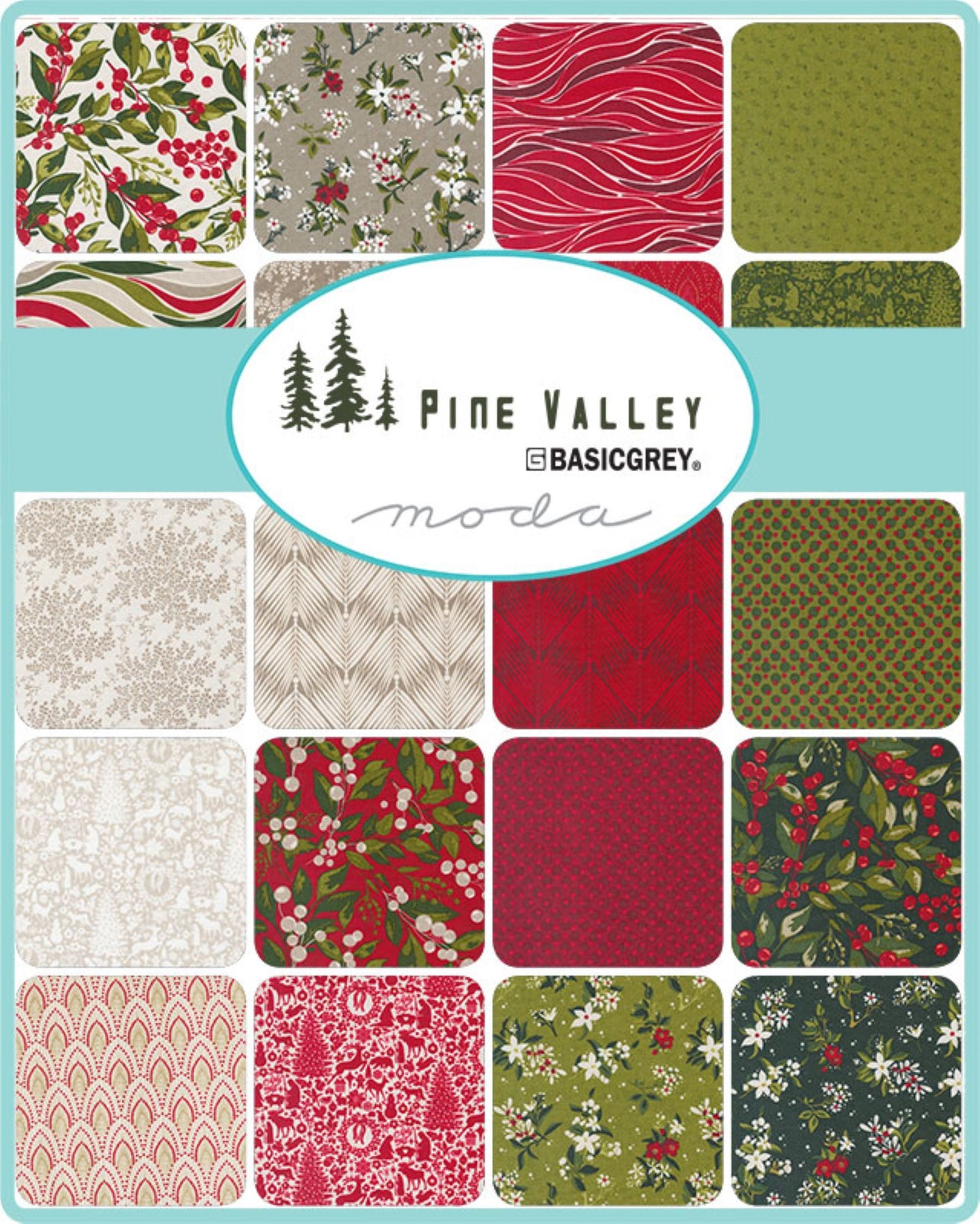 Pine Valley - 32 Piece Fat Quarter Bundle - BasicGrey Basic Grey - Moda Fabrics