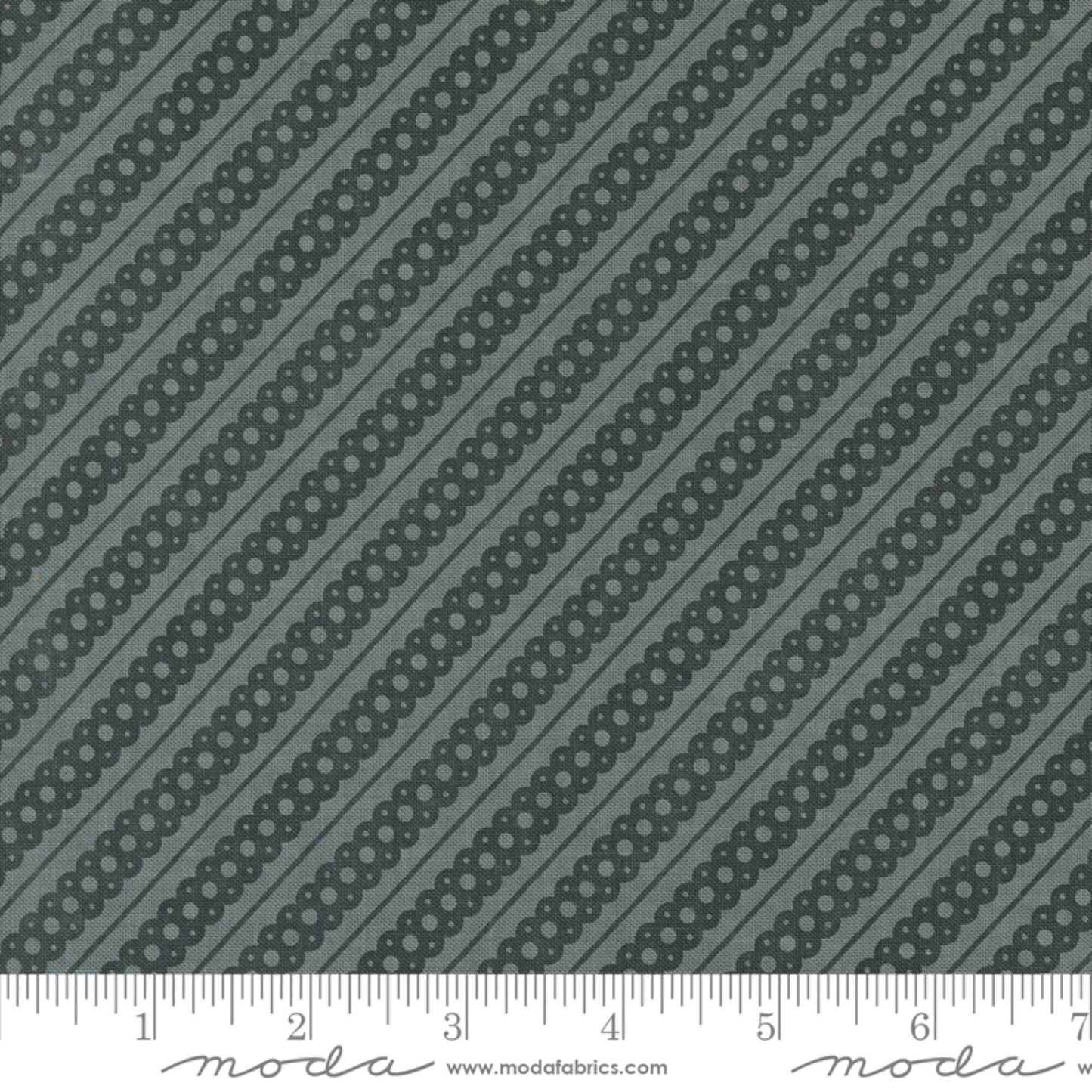 Ribbon Stripe Coal Kitty Christmas Urban Chiks Chicks Moda Fabrics 100% Quilters Cotton Fabric Fetish