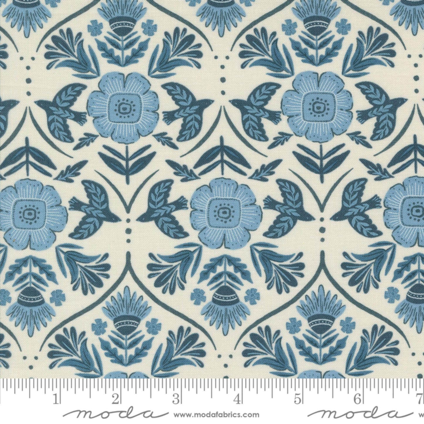 Flight Of Fancy Eggshell Folk Lore Fancy That Design House Moda Quilters Cotton Fabric Fetish