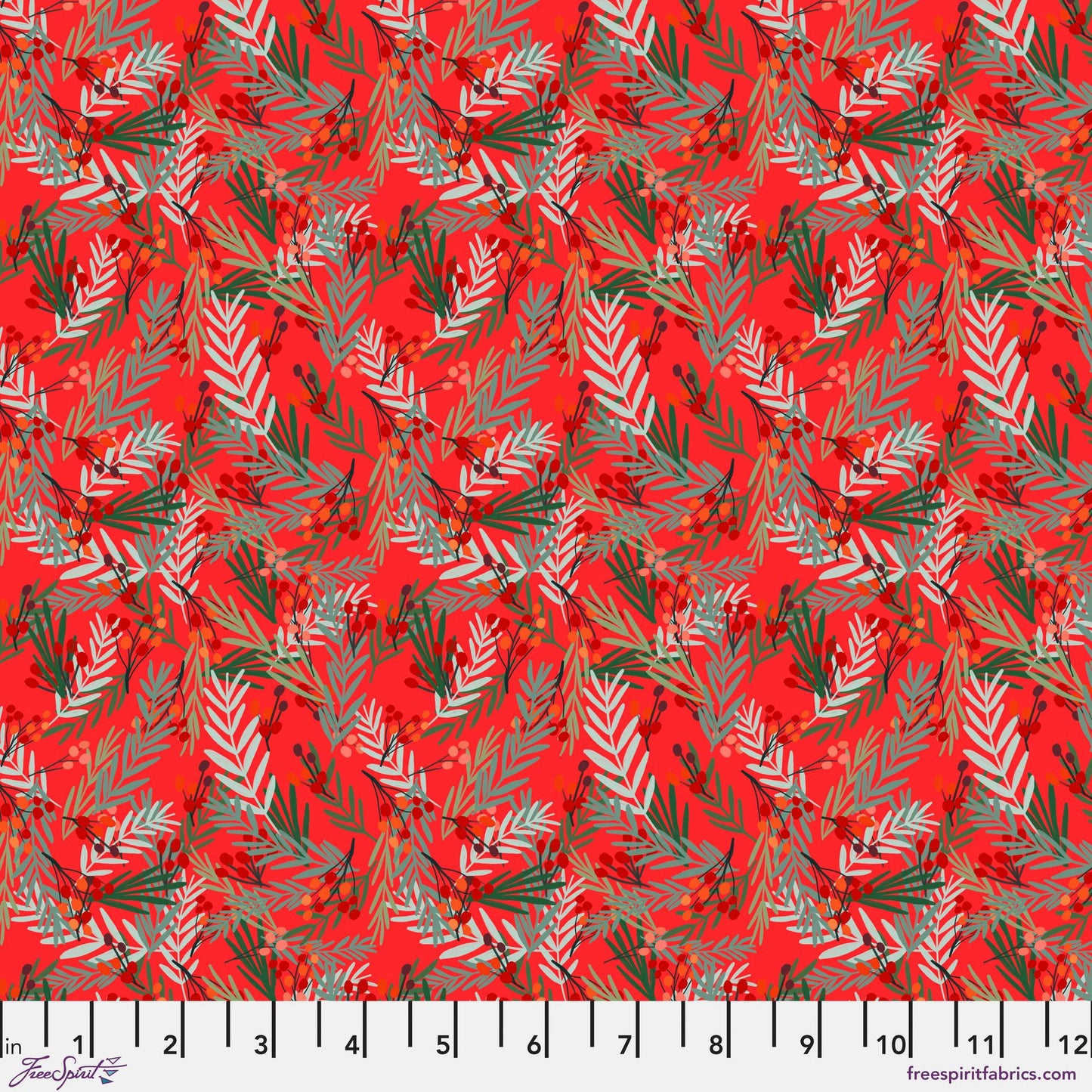 Deli Berries Christmas Spirit Mia Charro Freespirit Fabrics 100% Quilters Cotton Fabric Fetish