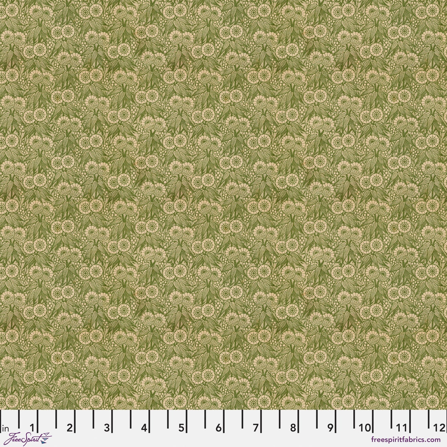 March - Palette Green - 10pc Fat Quarter or Half Yard Bundles- Eclectic Elements - Tim Holtz - FreeSpirit Fabrics