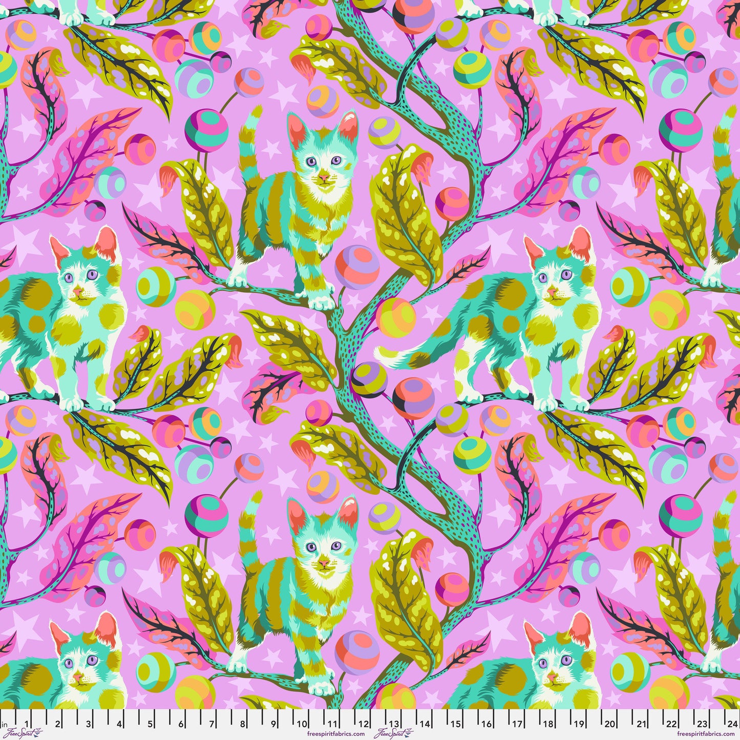 Club Kitty MINKY Electroberry Tabby Road Deja Vu Tula Pink 100% MINKY 58 Inch Wide Shipping Now MKTP004 ELECTROBERRY Fabric Fetish