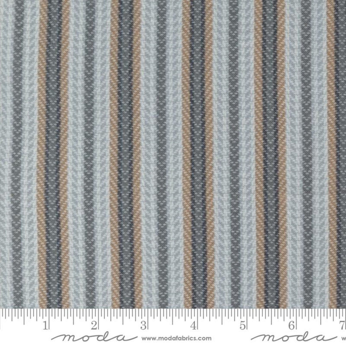 Blanket Stripe Pewter FLANNEL Farmhouse Flannel III Primitive Gatherings Moda 100% Cotton Flannel Fabric Fetish